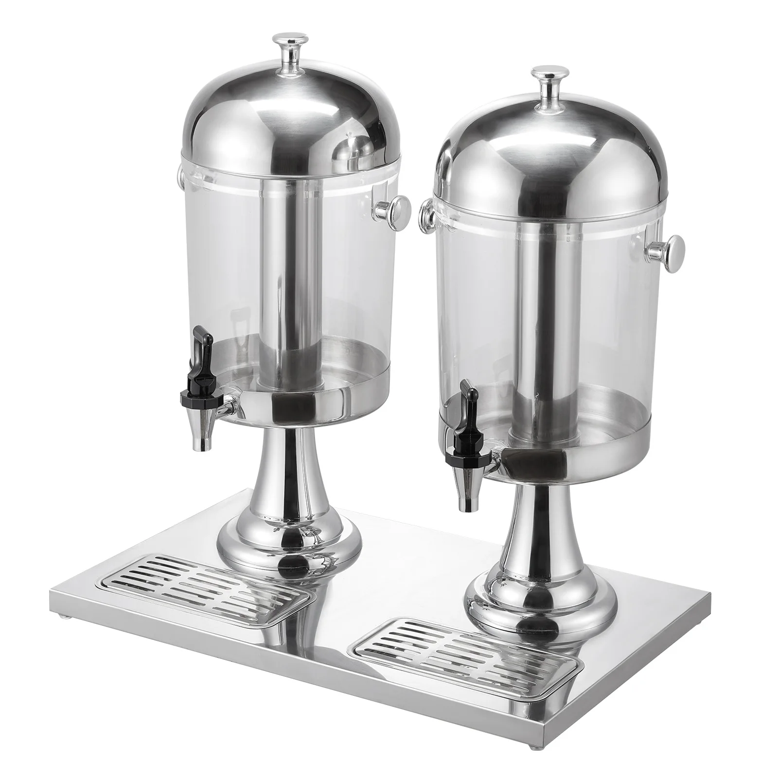 SucceBuy Beverage Dispenser 2.1 Gallon x2 Drink Dispenser Stainless Steel + Plastic with Spigot Chamber Tray for Restaurants
SucceBuy Beverage Dispenser 2.1 Gallon x2 Drink Dispenser Stainless Steel + Plastic with Spigot Chamber Tray for Restaurants