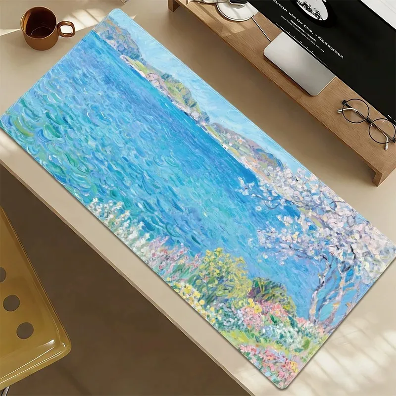 Impressionist Coastal Landscape Large Mouse Pad Spring Flower Oil Painting Desk Mat Non-Slip Rubber Keyboard Pad for Office
Impressionist Coastal Landscape Large Mouse Pad Spring Flower Oil Painting Desk Mat Non-Slip Rubber Keyboard Pad for Office