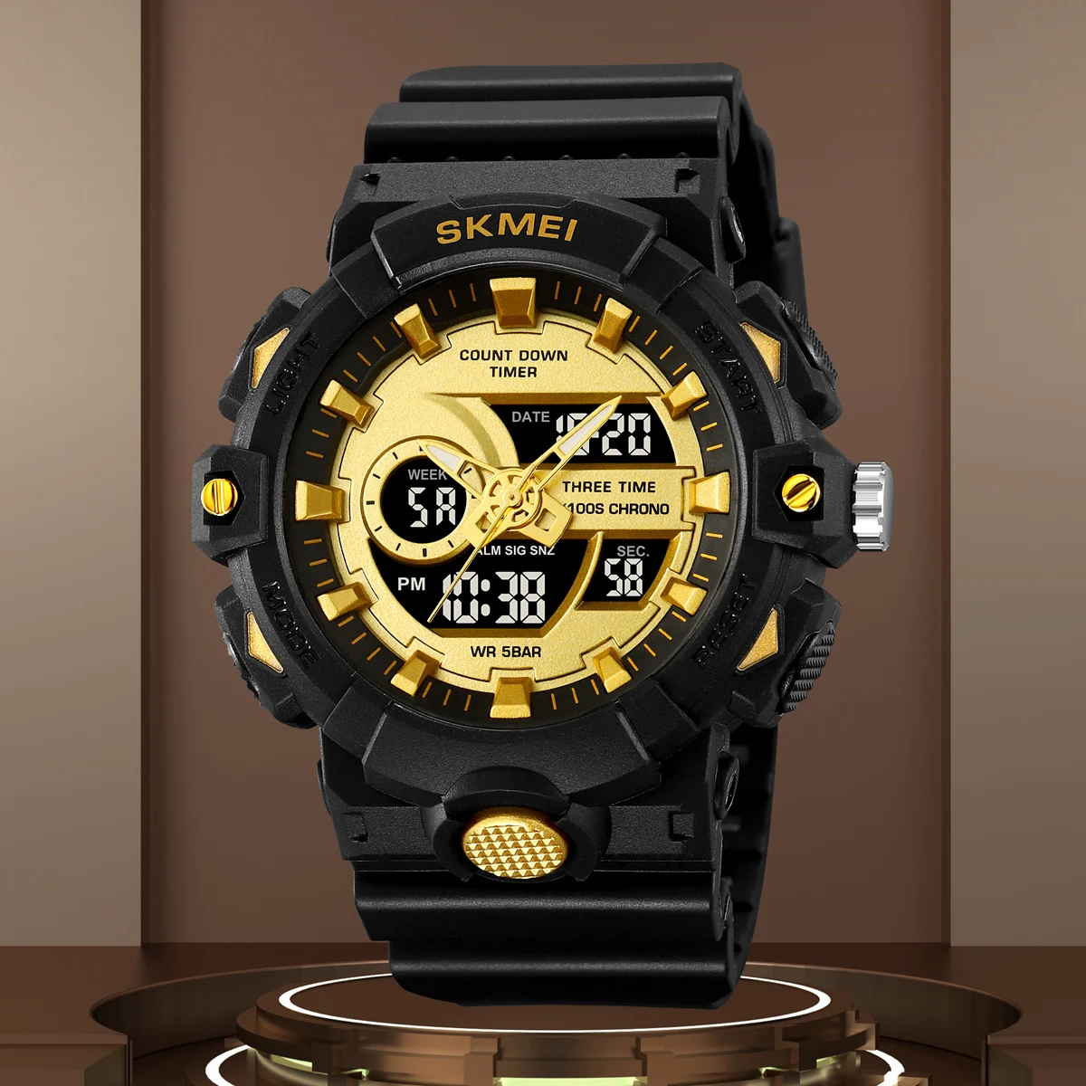 SKMEI Военные 2-разовые секундомеры с будильником, цифровые спортивные часы, светодиодный дисплей, мужские часы, водонепроницаемые мужские кварцевые наручные часы 
SKMEI Военные 2-разовые секундомеры с будильником, цифровые спортивные часы, светодиодный дисплей, мужские часы, водонепроницаемые мужские кварцевые наручные часы
