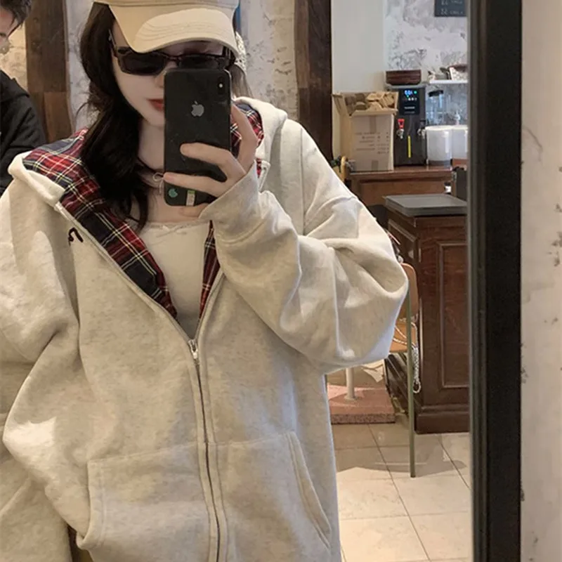 Spring Autumn Plaid Hoodie Jacket Women's 2025 New Style High School Student Fashion Korean System Thin Body Warmth
Spring Autumn Plaid Hoodie Jacket Women's 2025 New Style High School Student Fashion Korean System Thin Body Warmth