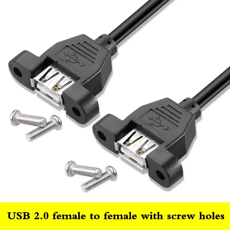 USB 2.0 A-Type Female to Female Data Extension Cable, Double Hole Half Package with Ear Screws to Fix Panel USB 2.0 Baffle Cable
USB 2.0 A-Type Female to Female Data Extension Cable, Double Hole Half Package with Ear Screws to Fix Panel USB 2.0 Baffle Cable