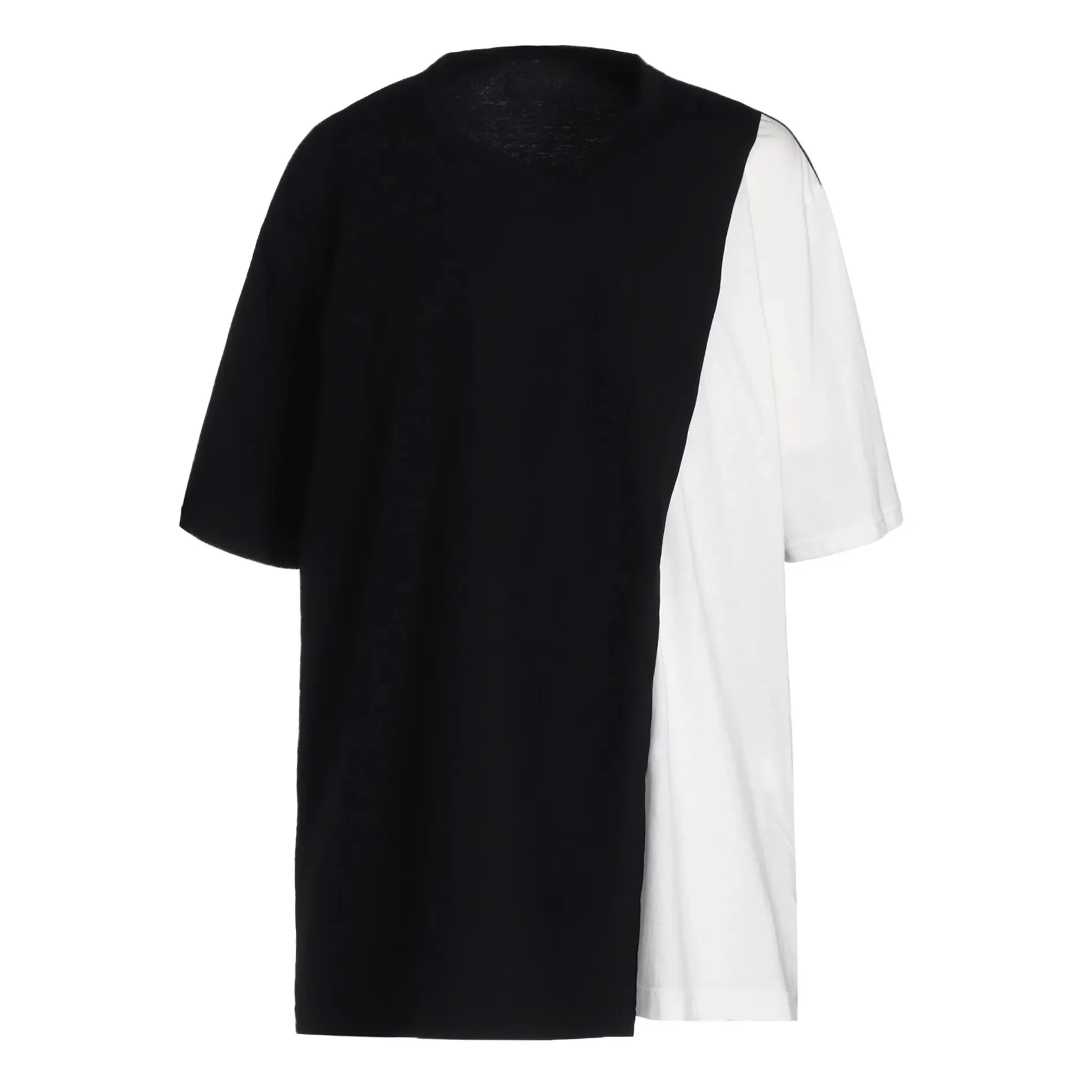 YOJI OOAK black and white color matching top for men design color contrast stitching round neck multi-piece cloth short-sleeved
YOJI OOAK black and white color matching top for men design color contrast stitching round neck multi-piece cloth short-sleeved