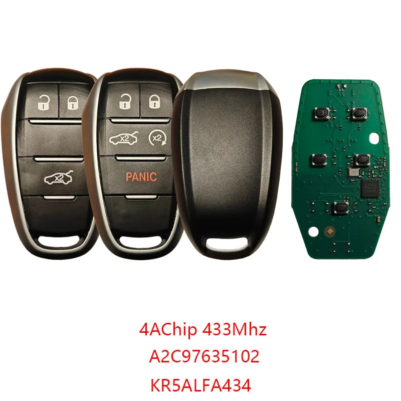 KR5ALFA434 A2C97634900 433MHz 4A Chip 3/5Buttons For Alfa Romeo Giulia Stelvio 2015 2016 2017 2018 2019 2020 KeylessGo Smart Key
KR5ALFA434 A2C97634900 433MHz 4A Chip 3/5Buttons For Alfa Romeo Giulia Stelvio 2015 2016 2017 2018 2019 2020 KeylessGo Smart Key