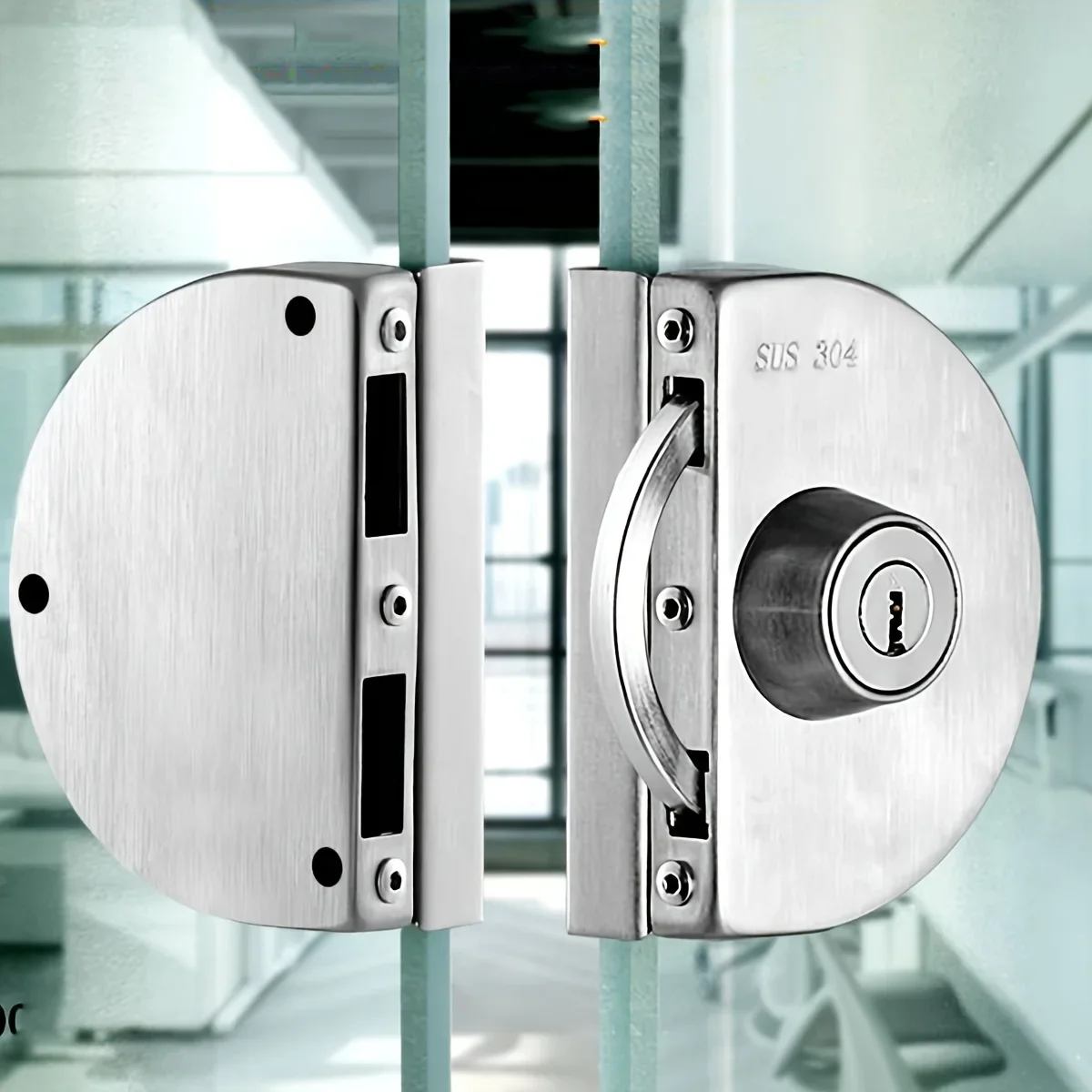 Glass Door Lock Stainless Steel Double Bolt Rotary Sliding Access Control Office Glass Door Lock
Glass Door Lock Stainless Steel Double Bolt Rotary Sliding Access Control Office Glass Door Lock
