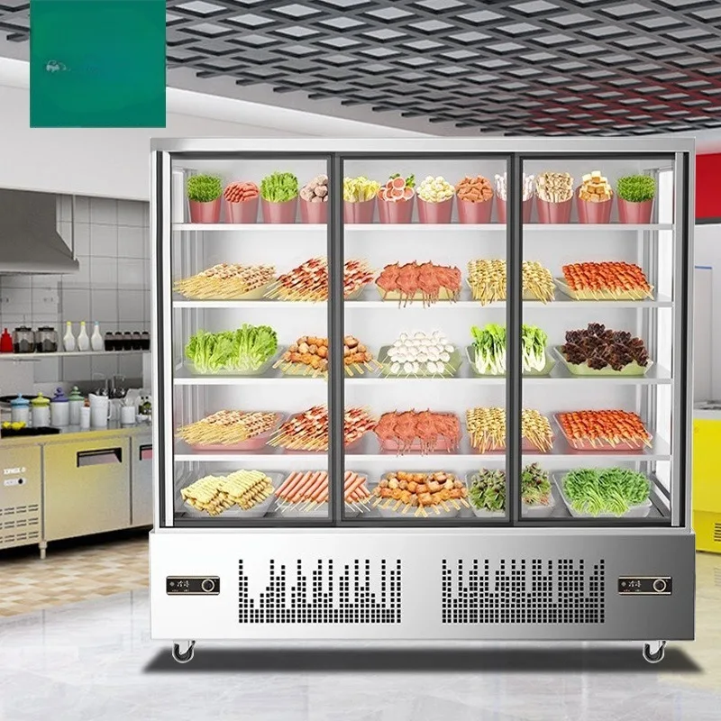Skewer display cabinet, refrigerated commercial equipment, fresh-keeping cabinet, dish ordering cabinet
Skewer display cabinet, refrigerated commercial equipment, fresh-keeping cabinet, dish ordering cabinet