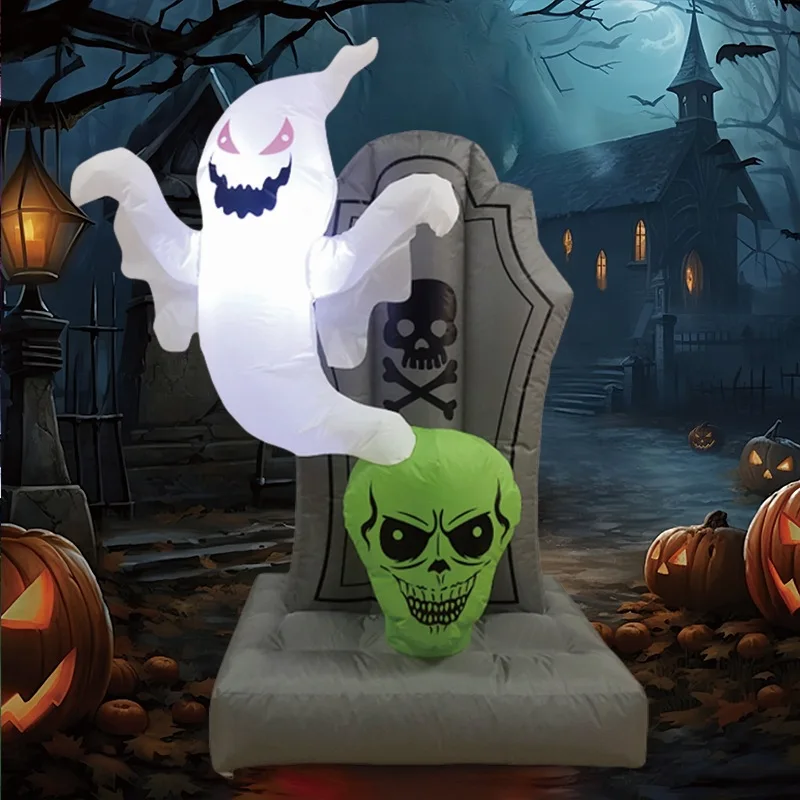 1.5M Halloween Inflatable Ghost Tombstone Green Skull Glowing Air Model Horror Atmosphere Garden Ornament Ornament
1.5M Halloween Inflatable Ghost Tombstone Green Skull Glowing Air Model Horror Atmosphere Garden Ornament Ornament