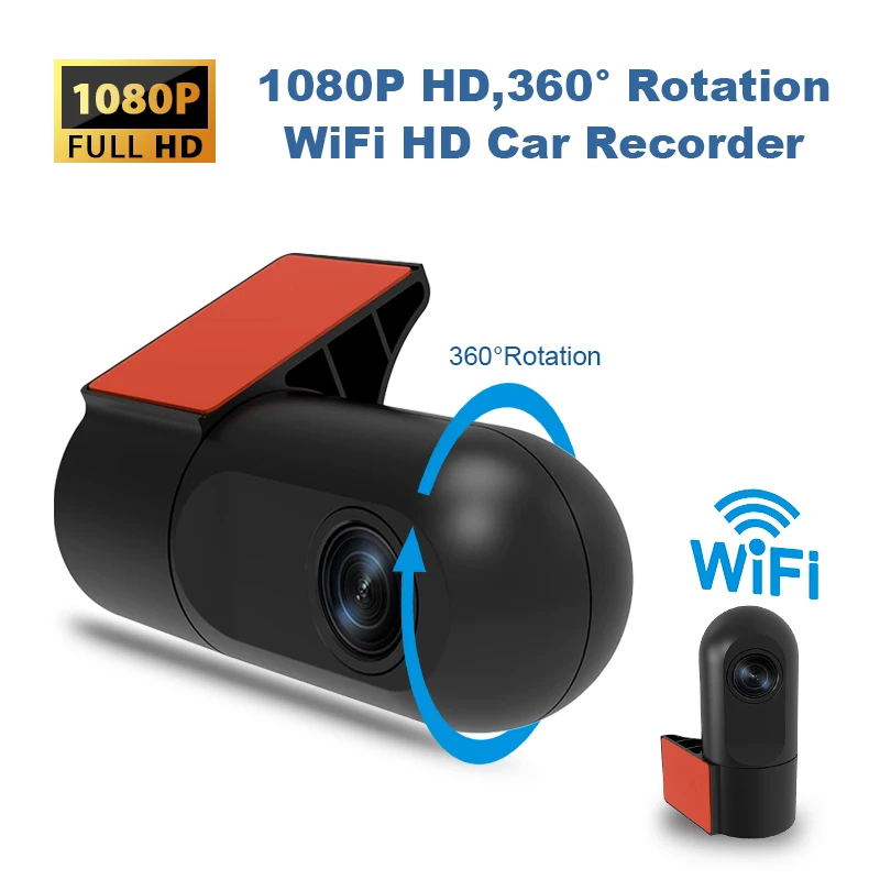 1080P WiFi Dash Camera IR Night Vision Video Recorder 360° Rotation APP Control Smart Car Camera Video Recorder For All Cars
1080P WiFi Dash Camera IR Night Vision Video Recorder 360° Rotation APP Control Smart Car Camera Video Recorder For All Cars