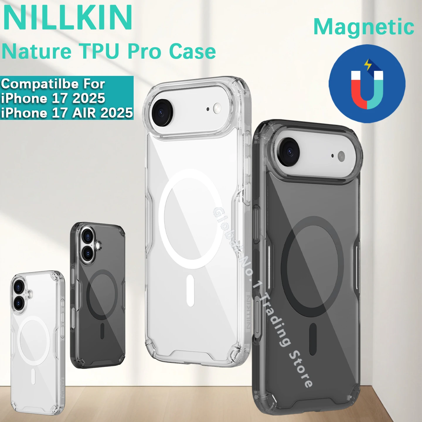 Nillkin, совместимый с iPhone 17 17 AIR Nature, ТПУ Pro, магнитный, тонкий, мягкий, прозрачный, с подушкой безопасности, противоударный чехол для телефона
Nillkin, совместимый с iPhone 17 17 AIR Nature, ТПУ Pro, магнитный, тонкий, мягкий, прозрачный, с подушкой безопасности, противоударный чехол для телефона
