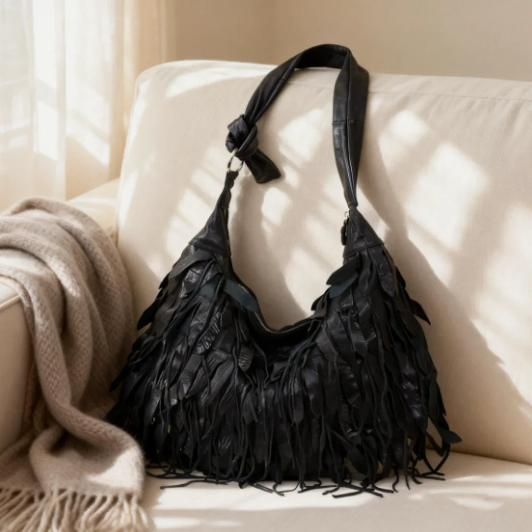 Женская сумка через плечо из натуральной коровьей кожи с кисточками, мягкая сумка-кроссбоди из воловьей кожи, дизайнерская роскошная повседневная сумка для женщин
Женская сумка через плечо из натуральной коровьей кожи с кисточками, мягкая сумка-кроссбоди из воловьей кожи, дизайнерская роскошная повседневная сумка для женщин