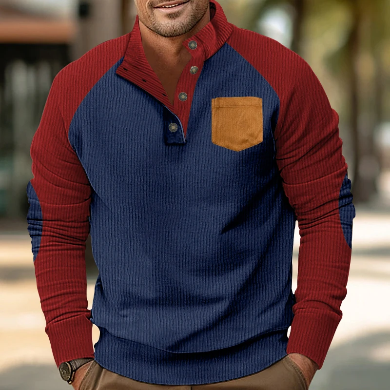 2024 Spring And Autumn Men's Hoodie Outdoor Rotator Sleeve Casual Stand Collar Loose Corduroy Color Pocket Hoodie
2024 Spring And Autumn Men's Hoodie Outdoor Rotator Sleeve Casual Stand Collar Loose Corduroy Color Pocket Hoodie