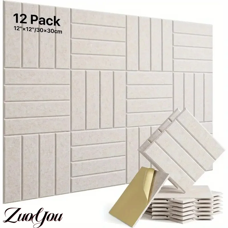Acoustic Foam Self-adhesive Wall Stickers for Door Ceiling Office DIY Home Decor Felt Thicken Sound-absorbing Wall Panel 4/12pcs
Acoustic Foam Self-adhesive Wall Stickers for Door Ceiling Office DIY Home Decor Felt Thicken Sound-absorbing Wall Panel 4/12pcs