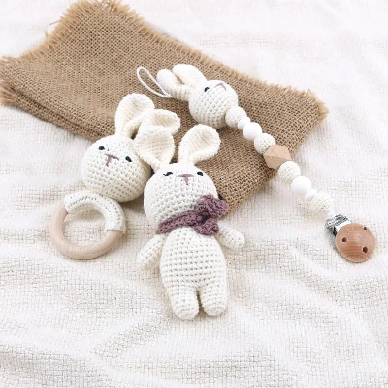 Q1FE 3pcs Baby Gym-Play Rattle Toy Newborn Teething Rings Crochet Animal Infant Toy
Q1FE 3pcs Baby Gym-Play Rattle Toy Newborn Teething Rings Crochet Animal Infant Toy