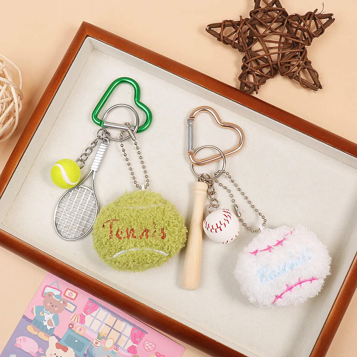 baseball keychain Tennis Plush Toys with Feet Smiling Face Expression Ball-type Keychain Birthday Gifts
baseball keychain Tennis Plush Toys with Feet Smiling Face Expression Ball-type Keychain Birthday Gifts