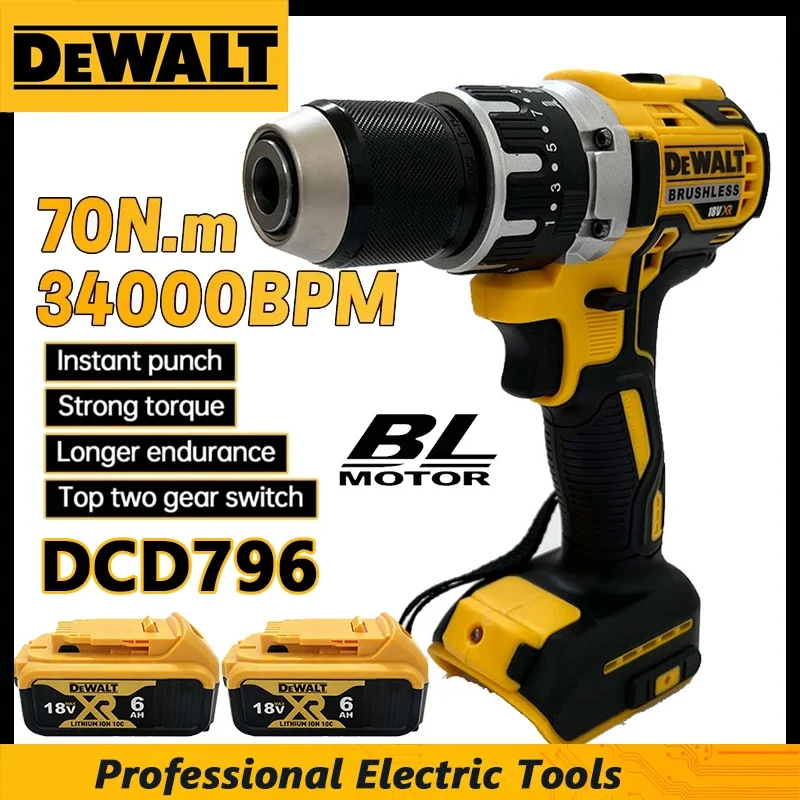 Аккумуляторная бесщеточная ударная дрель Dewalt DCD796, многофункциональная, перезаряжаемая, портативная, 18В, электроинструмент
Аккумуляторная бесщеточная ударная дрель Dewalt DCD796, многофункциональная, перезаряжаемая, портативная, 18В, электроинструмент