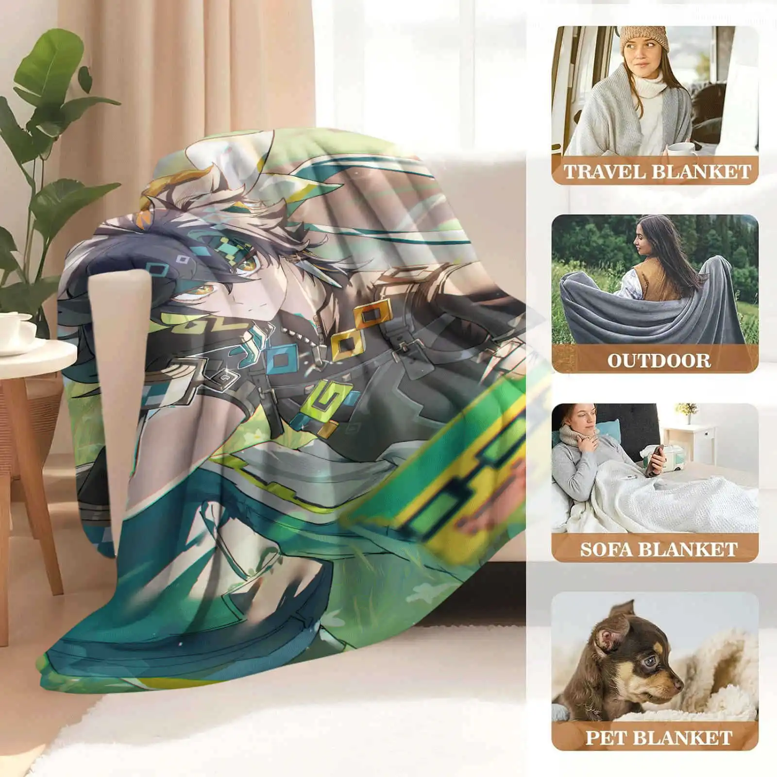 Game Genshin Impact Kinich Flannel Blanket Warmth Soft Air Conditioning Otaku Blanket Multifunctional Decorative Blankets
Game Genshin Impact Kinich Flannel Blanket Warmth Soft Air Conditioning Otaku Blanket Multifunctional Decorative Blankets