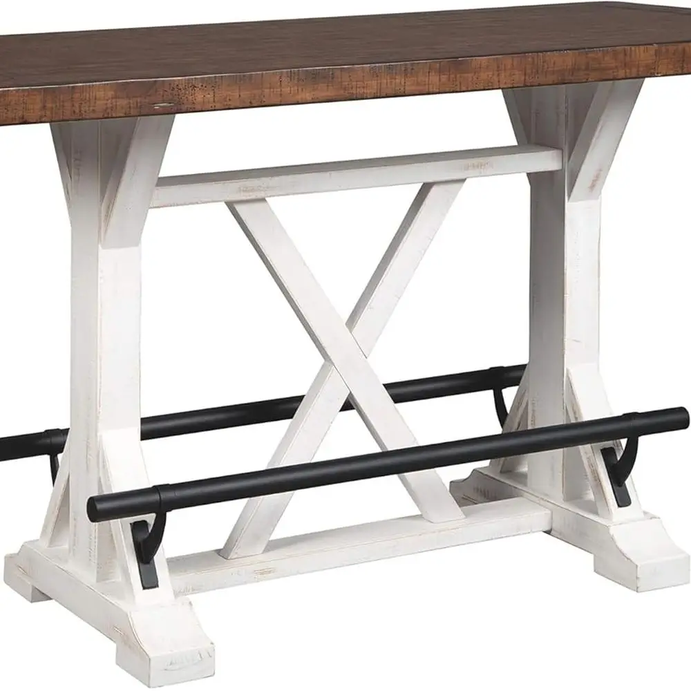 Rustic Farmhouse Style 36 Counter-Height Dining Table in Brown and White Two-Tone Finish
Rustic Farmhouse Style 36 Counter-Height Dining Table in Brown and White Two-Tone Finish