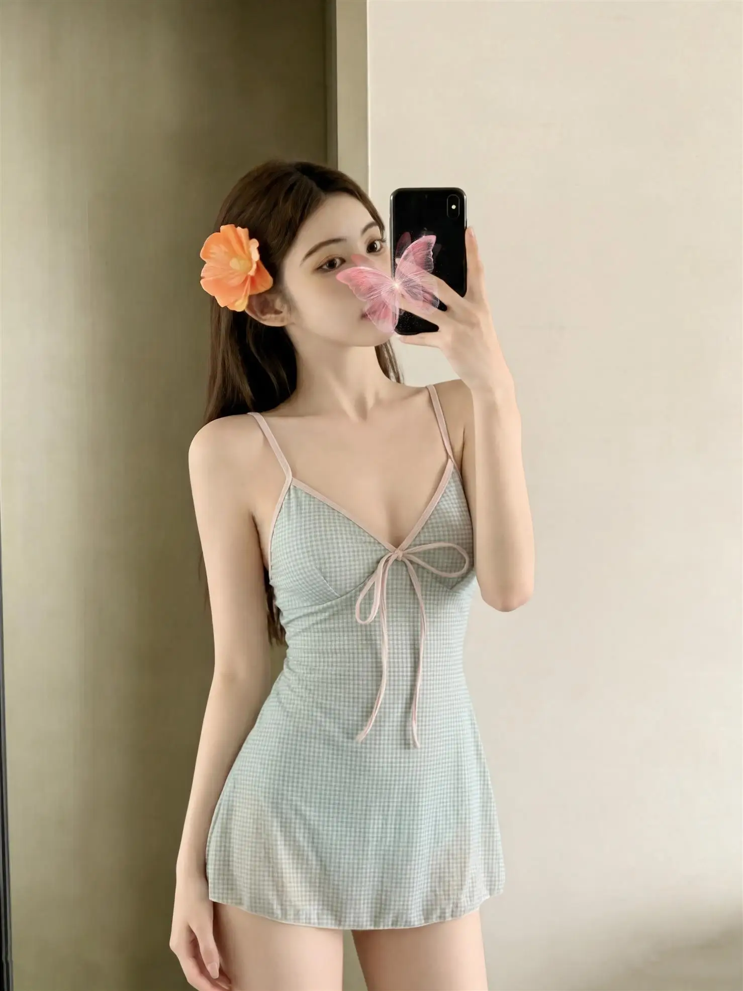 Pure Desire Style Green Plaid Bikini Dress Strapless Beach Vacation Women's One-Piece Swimsuit V-Neck Casual Swimwear
Pure Desire Style Green Plaid Bikini Dress Strapless Beach Vacation Women's One-Piece Swimsuit V-Neck Casual Swimwear