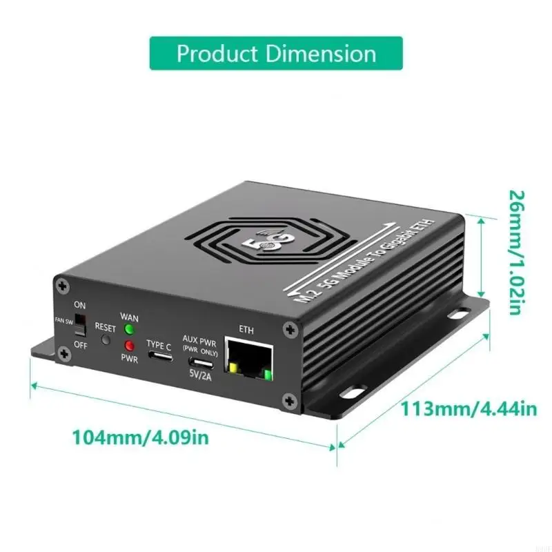 896F M.2 5G-модуль до 2,5 Гбит / с RJ45 Athernet Corded Adapter с вентилятором 4 антенн
896F M.2 5G-модуль до 2,5 Гбит / с RJ45 Athernet Corded Adapter с вентилятором 4 антенн