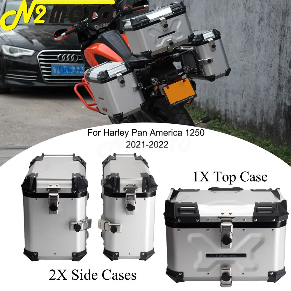 For Harley Pan America 1250 RA1250 21-22 Aluminum Motorcycle Luggage Case Top Box Side Case W/ Pannier Saddlebag Holder RA1250S
For Harley Pan America 1250 RA1250 21-22 Aluminum Motorcycle Luggage Case Top Box Side Case W/ Pannier Saddlebag Holder RA1250S