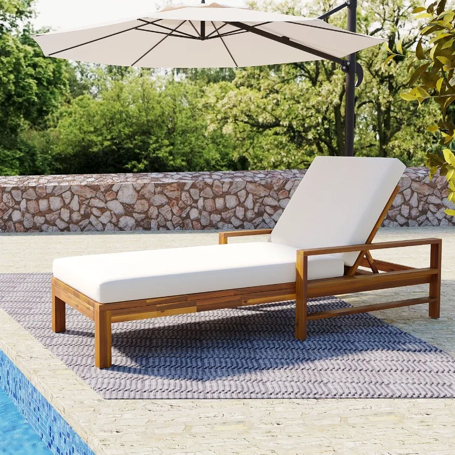 U_Style Acacia Wood Adjustable Backrest Outdoor Lounge Chair Suitable for Gardens Terraces and Poolside Areas
U_Style Acacia Wood Adjustable Backrest Outdoor Lounge Chair Suitable for Gardens Terraces and Poolside Areas