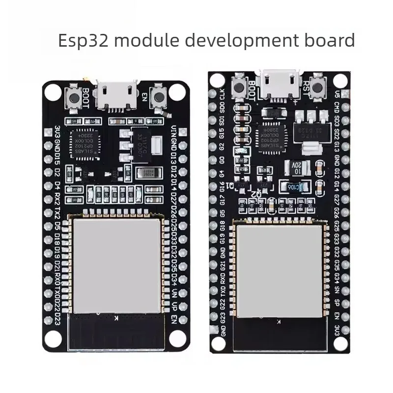 Плата разработки ESP32 WiFi Bluetooth 2-в-1, двухъядерный модуль микроконтроллера ESP32 WROOM 32 NodeMCU 30/38-контактный для умного дома
Плата разработки ESP32 WiFi Bluetooth 2-в-1, двухъядерный модуль микроконтроллера ESP32 WROOM 32 NodeMCU 30/38-контактный для умного дома