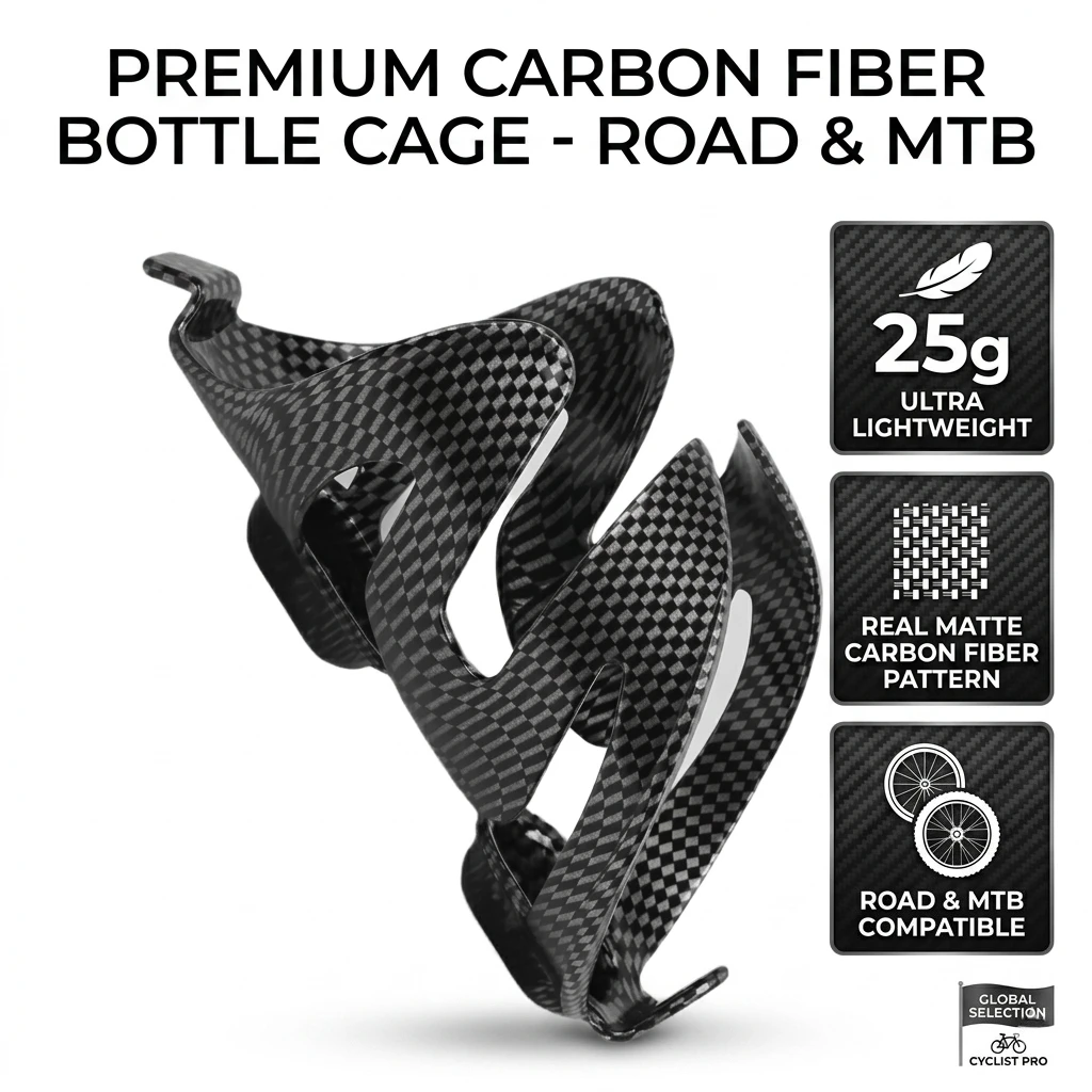 Carbon Fiber Water Bottle Cage Ultra Lightweight Matte Bike Holder Durable Bicycle Cages For Road MTB Cycling Accessories
Carbon Fiber Water Bottle Cage Ultra Lightweight Matte Bike Holder Durable Bicycle Cages For Road MTB Cycling Accessories