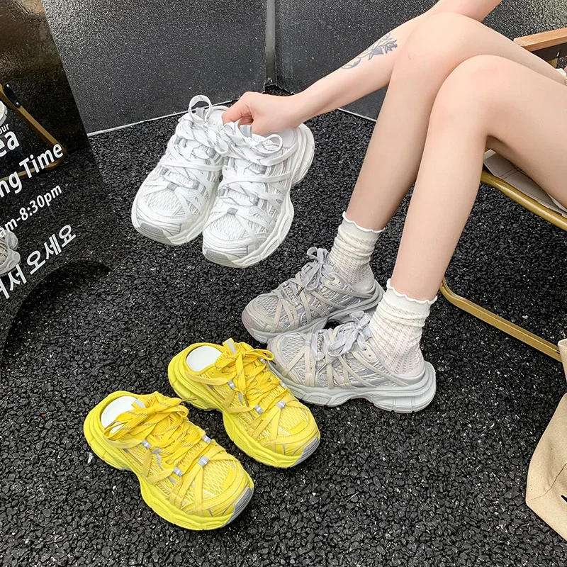 Women Sports Shoes Casual Flats Sneakers Summer 2025 New Fashion Platform Running Shoes Woman Lace Up Slippers Mujer Zapatillas
Women Sports Shoes Casual Flats Sneakers Summer 2025 New Fashion Platform Running Shoes Woman Lace Up Slippers Mujer Zapatillas