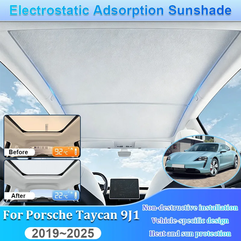 For Porsche Taycan Type 9J1 2019-2024 2022 Car Electrostatic Suede Sunshade Glass Sun Shade Protection Sunroof Cover Accessories
For Porsche Taycan Type 9J1 2019-2024 2022 Car Electrostatic Suede Sunshade Glass Sun Shade Protection Sunroof Cover Accessories