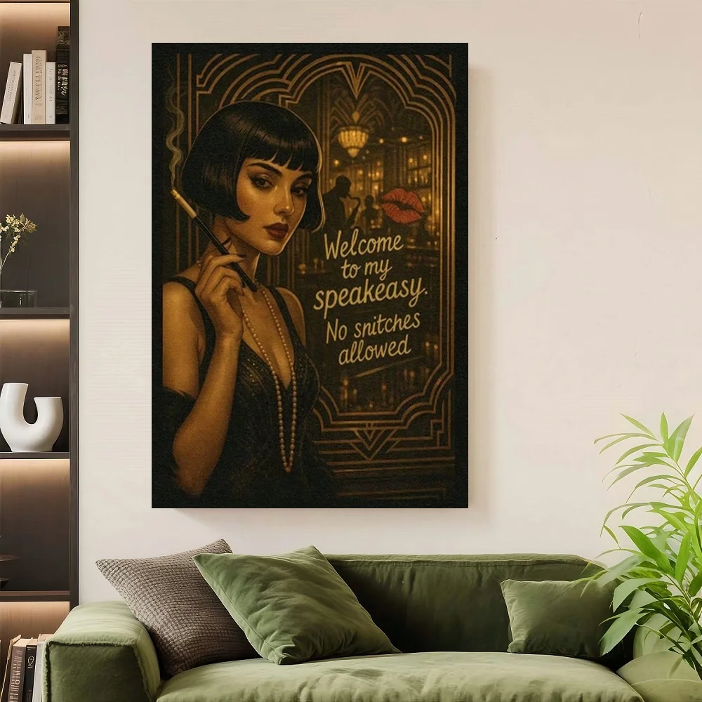 Framed A 1920s-Style Art Print Featuring A Woman In Black, Ideal For Home Office Or Living Room Decor, Perfect For Halloween, Ch
Framed A 1920s-Style Art Print Featuring A Woman In Black, Ideal For Home Office Or Living Room Decor, Perfect For Halloween, Ch