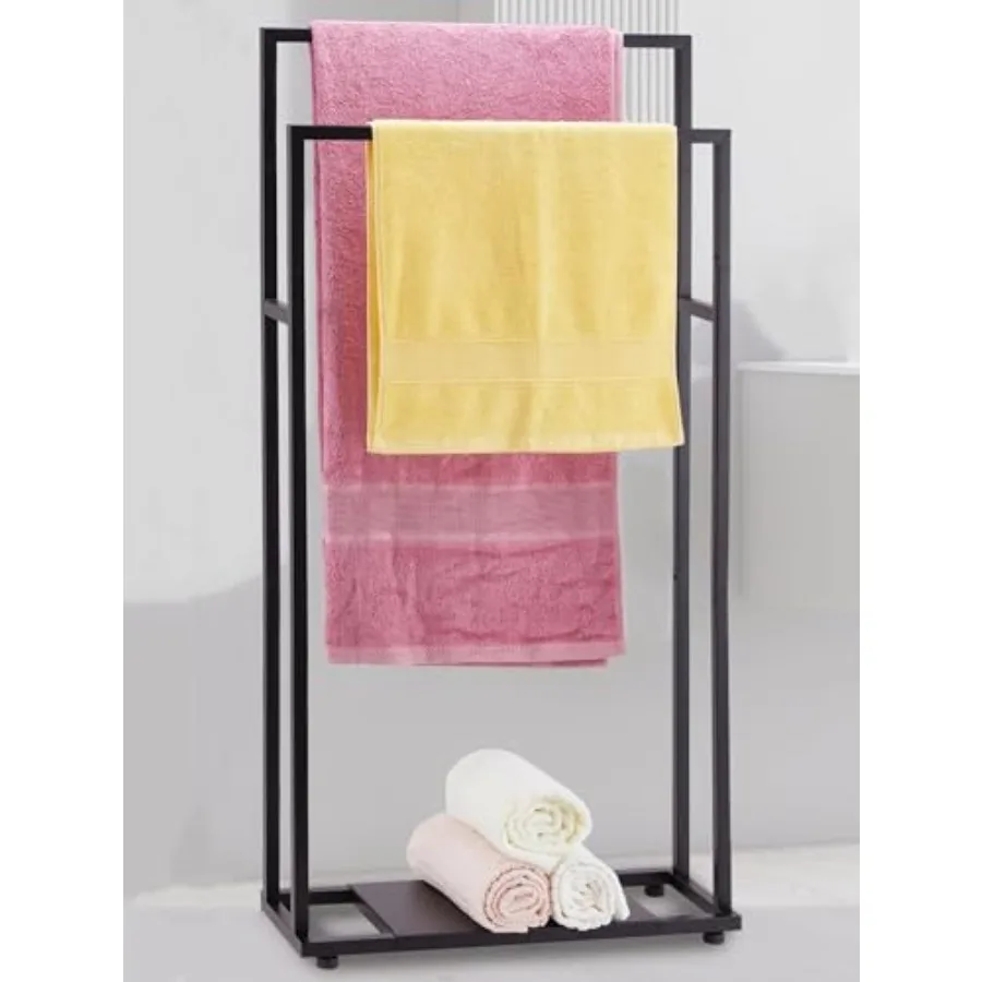 Towel Racks for Bathroom, 39'' Tall 2 Tier Bathroom Towel Stand with Storage Shelves, Modern Standing Pool Drying Rack for Outd
Towel Racks for Bathroom, 39'' Tall 2 Tier Bathroom Towel Stand with Storage Shelves, Modern Standing Pool Drying Rack for Outd