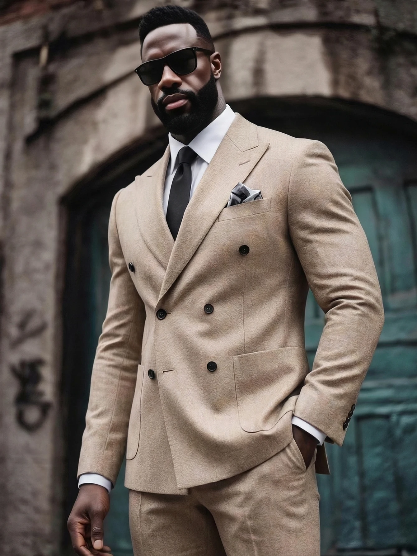 Men’s Double Breasted Suit Set 2 Piece, Peak Lapel Herringbone Blazer Jacket & Dress Pants, Formal Business Wedding Tuxedo
Men’s Double Breasted Suit Set 2 Piece, Peak Lapel Herringbone Blazer Jacket & Dress Pants, Formal Business Wedding Tuxedo