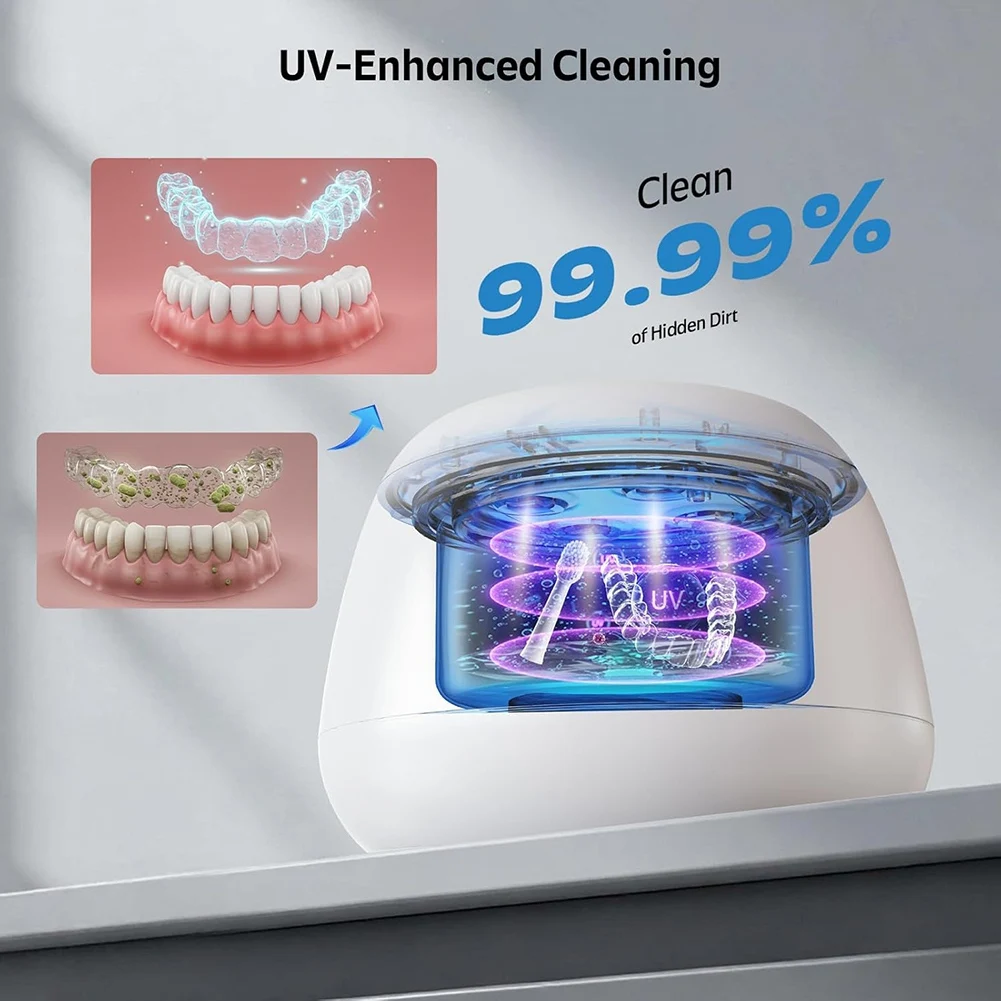 ABIT Ultrasonic Retainer Cleaner Machine 48Khz Cleaning Pod For Dentures And Aligners 200ML Capacity For Guards Tray
ABIT Ultrasonic Retainer Cleaner Machine 48Khz Cleaning Pod For Dentures And Aligners 200ML Capacity For Guards Tray