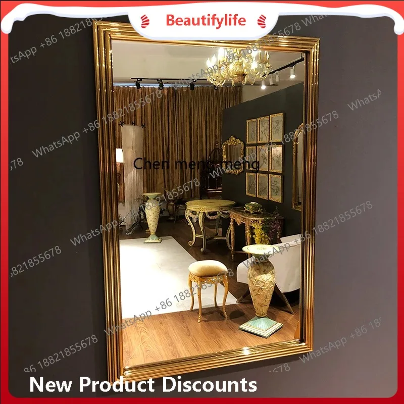 A50 Современное простое легкое роскошное зеркало из нержавеющей стали, зеркало для ванной комнаты, настенное декоративное зеркало
A50 Современное простое легкое роскошное зеркало из нержавеющей стали, зеркало для ванной комнаты, настенное декоративное зеркало