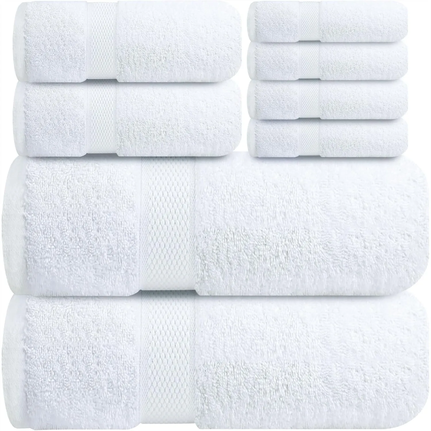 100% Cotton Towel Set 8 Piece Bath Towels Soft Absorbent for Bathroom with 2 Bath Towels 2 Hand Towels 4 Washcloths
100% Cotton Towel Set 8 Piece Bath Towels Soft Absorbent for Bathroom with 2 Bath Towels 2 Hand Towels 4 Washcloths