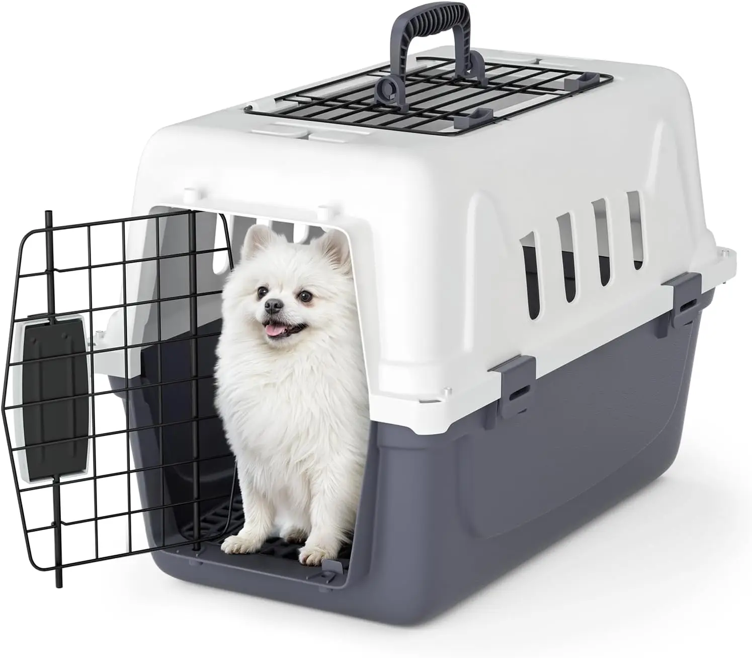 18 Inch Pet Carrier for Small Dogs and Cats with Top and Front Door Access, Plastic Dog Kennel for Longer Traveling, Durable
18 Inch Pet Carrier for Small Dogs and Cats with Top and Front Door Access, Plastic Dog Kennel for Longer Traveling, Durable