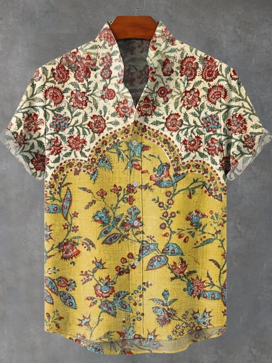 New Men's Casual Short Sleeve Shirt Linen Orange Abstract Fish Print Short Sleeve Flip-over Fish Art Shirt
New Men's Casual Short Sleeve Shirt Linen Orange Abstract Fish Print Short Sleeve Flip-over Fish Art Shirt