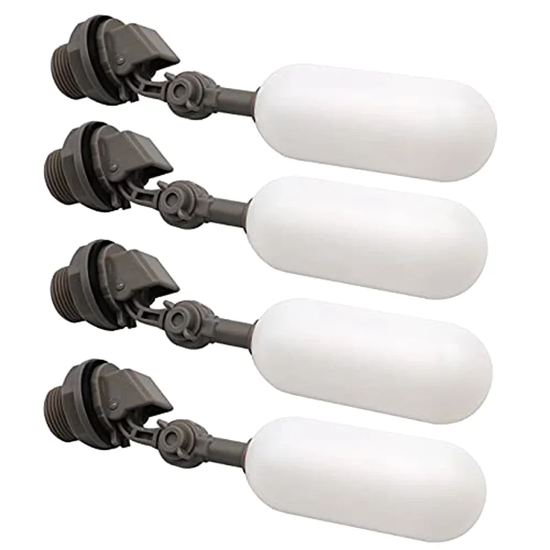 4 PACK 3/4Inch Water Float Valve with Adjustable Arm Plastic Water Filter Float Ball Valve for Water Tank Pool
4 PACK 3/4Inch Water Float Valve with Adjustable Arm Plastic Water Filter Float Ball Valve for Water Tank Pool