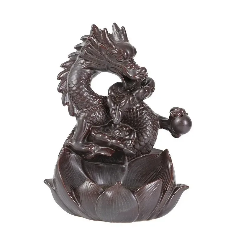 Lotus Dragon Ceramic Home Ornaments Waterfall Backflow Incense Burner Incense Stick Holder Dragon Censer
Lotus Dragon Ceramic Home Ornaments Waterfall Backflow Incense Burner Incense Stick Holder Dragon Censer