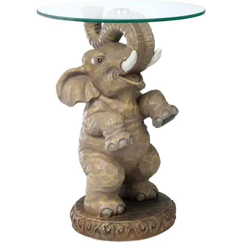 Design Toscano Good Fortune Elephant Glass-Topped Table, 16" Diameter x 21½" High
Design Toscano Good Fortune Elephant Glass-Topped Table, 16" Diameter x 21½" High