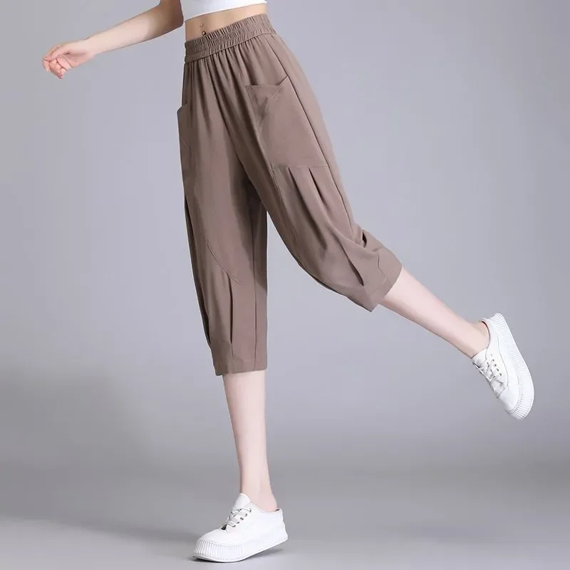 Women Summer Ultra Thin Harem Capri Pants Korean Loose Slim Casual Daily Trousers S-4XL
Women Summer Ultra Thin Harem Capri Pants Korean Loose Slim Casual Daily Trousers S-4XL