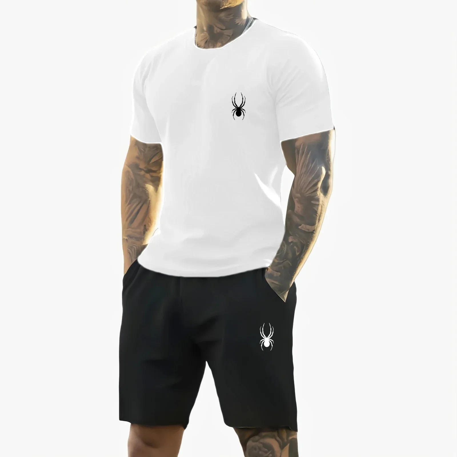 New Summer 2025 Fashionable Casual Sports Suit Men's Breathable Outdoor Short Sleeve T-Shirt + Training Shorts Two-Piece Set
New Summer 2025 Fashionable Casual Sports Suit Men's Breathable Outdoor Short Sleeve T-Shirt + Training Shorts Two-Piece Set