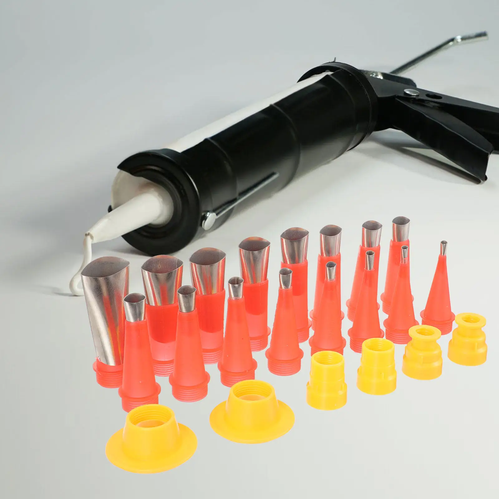1Set Caulking Nozzle Finisher Tips Tool Kit Easy Caulking Finisher Set Silicone Caulk Finishing Tool Applicator for Professional
1Set Caulking Nozzle Finisher Tips Tool Kit Easy Caulking Finisher Set Silicone Caulk Finishing Tool Applicator for Professional