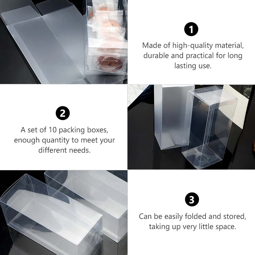 10Pcs Plastic Packing Boxes Durable Nougat Containers for Kitchen Hotel Restaurant Use Cookie Boxes Simple Nougat Cases
10Pcs Plastic Packing Boxes Durable Nougat Containers for Kitchen Hotel Restaurant Use Cookie Boxes Simple Nougat Cases