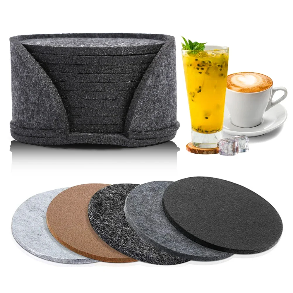 11pcs Round Felt Coaster Dining Table Protector Pad Heat Resistant Cup Mat Coffee Tea Hot Drink Mug Placemat Kitchen Accessories
11pcs Round Felt Coaster Dining Table Protector Pad Heat Resistant Cup Mat Coffee Tea Hot Drink Mug Placemat Kitchen Accessories