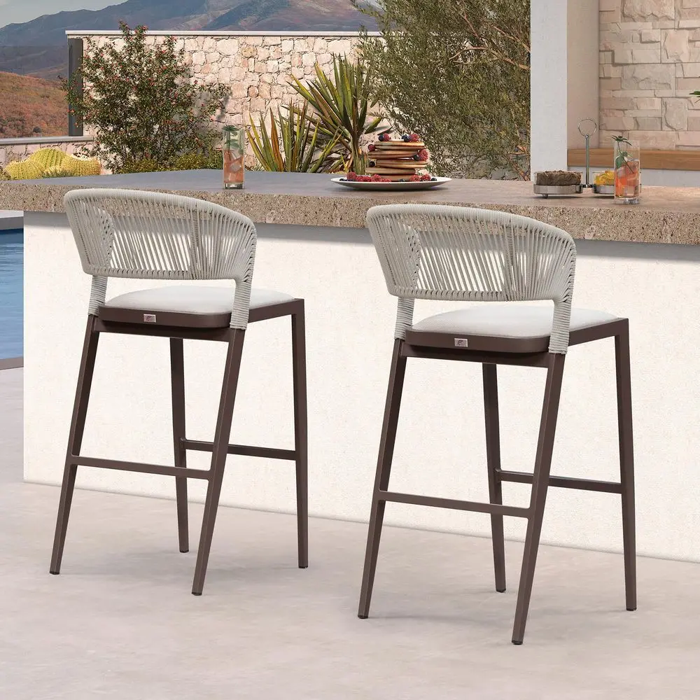 Bar Stool Set of 2 Outdoor Bar Chairs with Footrest Bar Height Stools for Indoor Wicker Coffee Barstools
Bar Stool Set of 2 Outdoor Bar Chairs with Footrest Bar Height Stools for Indoor Wicker Coffee Barstools