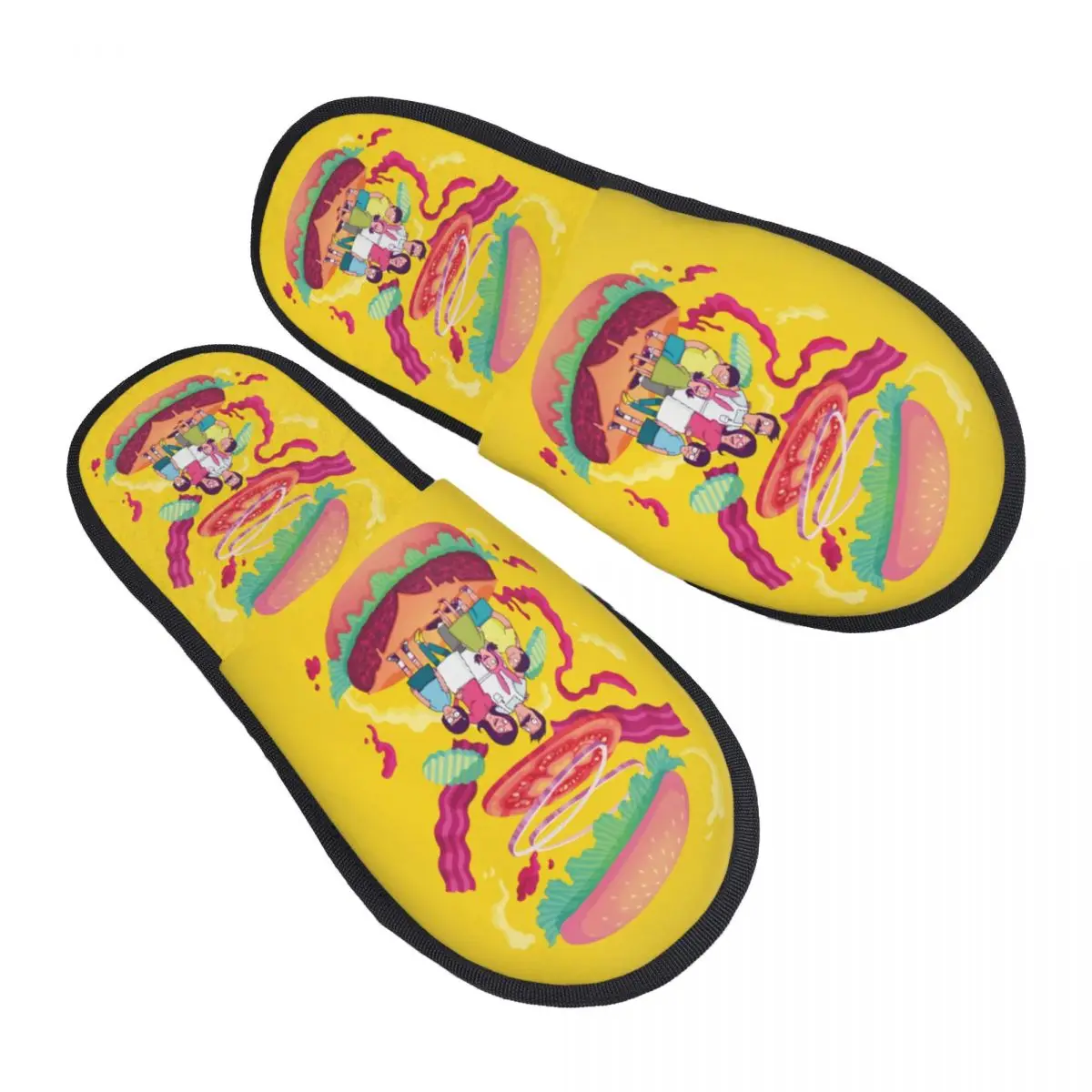 Комфортные тапочки из пены с эффектом памяти на заказ Bob's Burgers, американская анимация, женская домашняя обувь для отеля
Комфортные тапочки из пены с эффектом памяти на заказ Bob's Burgers, американская анимация, женская домашняя обувь для отеля
