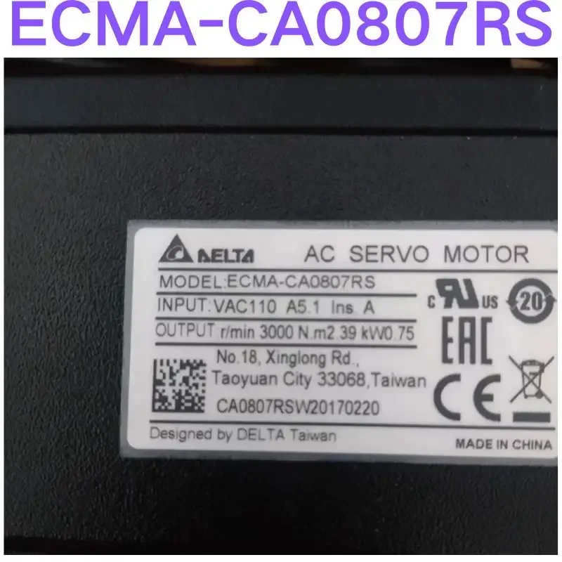 Brand-new Relay Servo motor ECMA-CA0807RS
Brand-new Relay Servo motor ECMA-CA0807RS