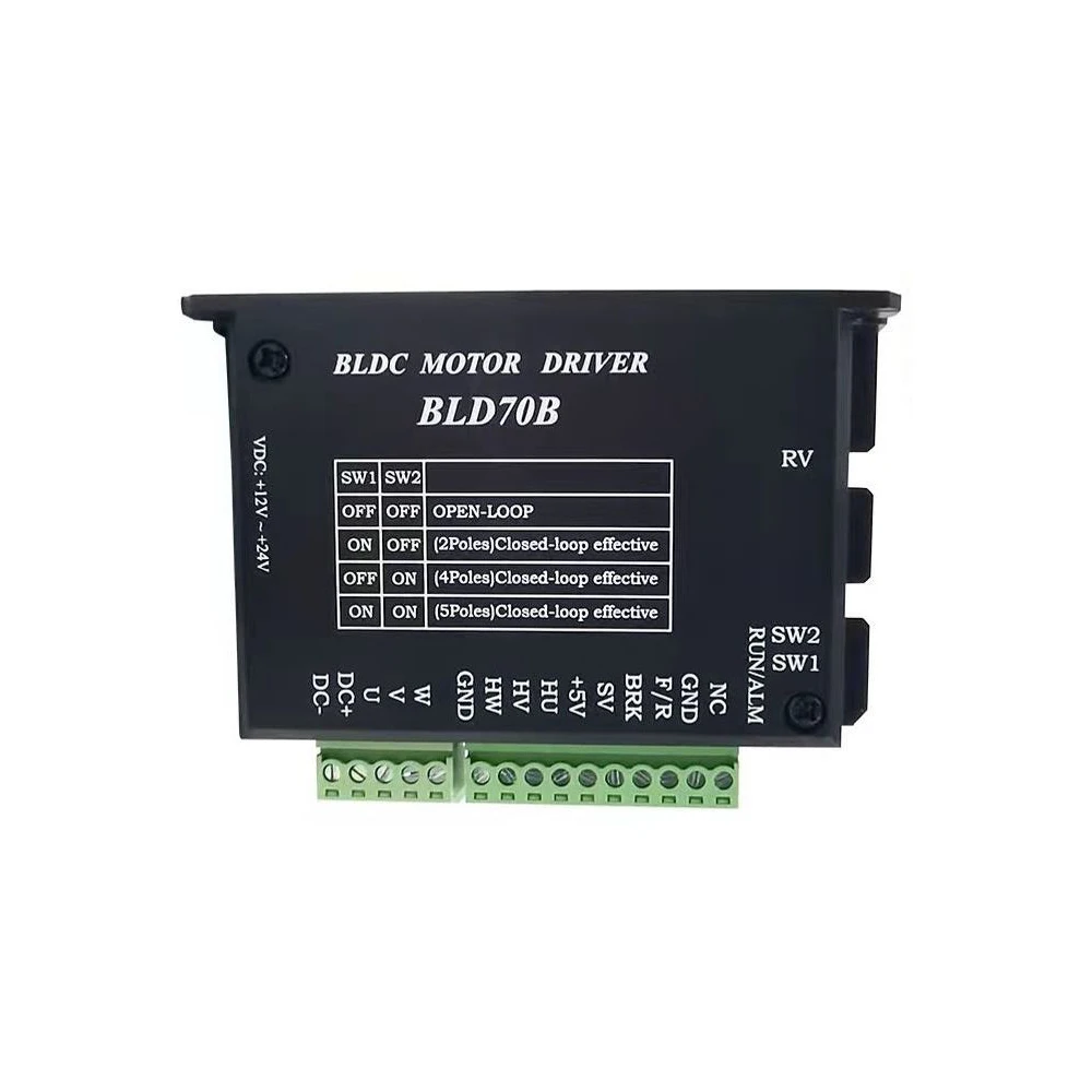 BLDC DC Brushless Motor Driver 70W 12-24V Motor Speed Controller Built-in Potentiometer Control Forward and Reverse
BLDC DC Brushless Motor Driver 70W 12-24V Motor Speed Controller Built-in Potentiometer Control Forward and Reverse