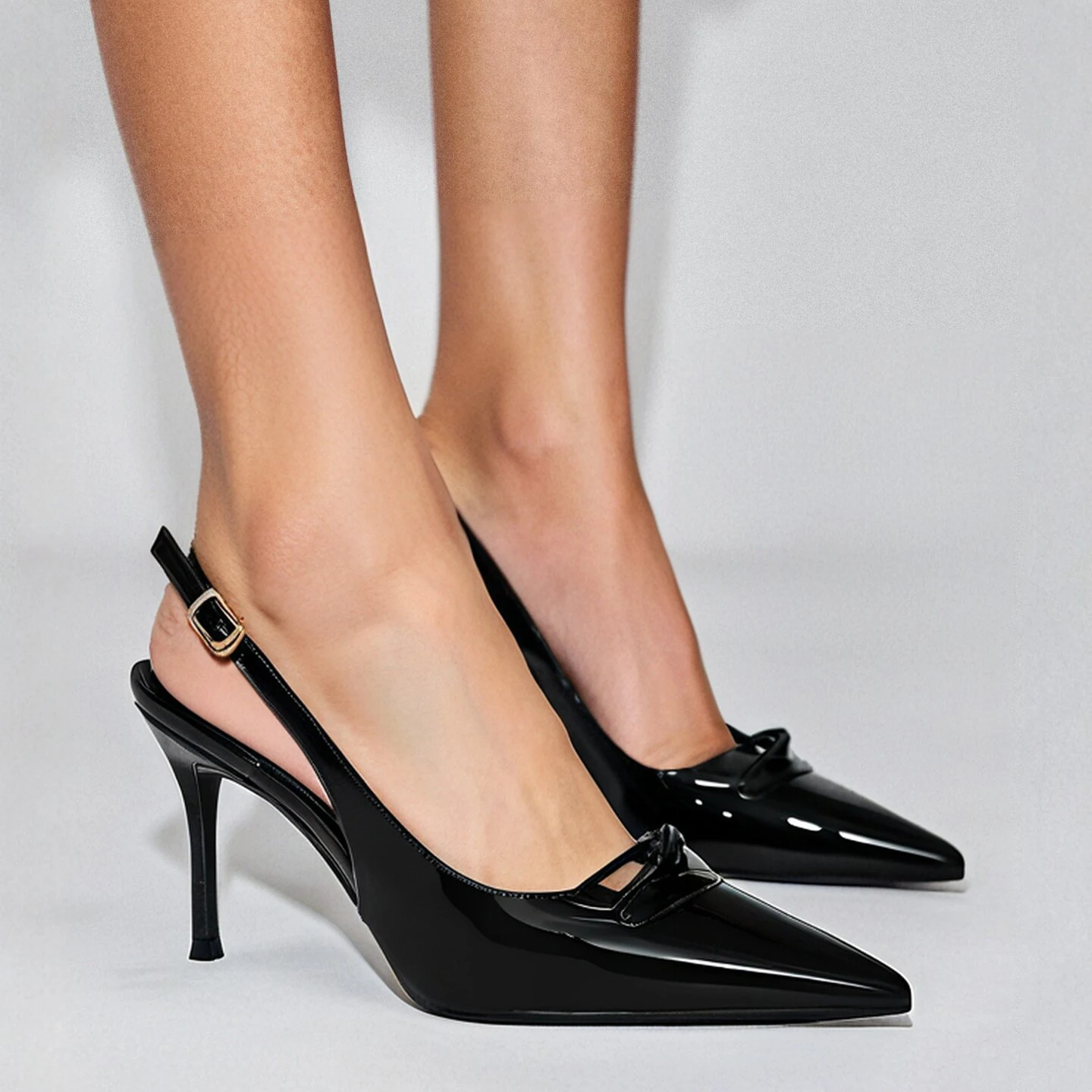 Pointed Toe Fine Heel Covered Toe Black Patent Leather High Heels French Beautiful Butterfly Knot Sexy Party Hollow out Sandals
Pointed Toe Fine Heel Covered Toe Black Patent Leather High Heels French Beautiful Butterfly Knot Sexy Party Hollow out Sandals