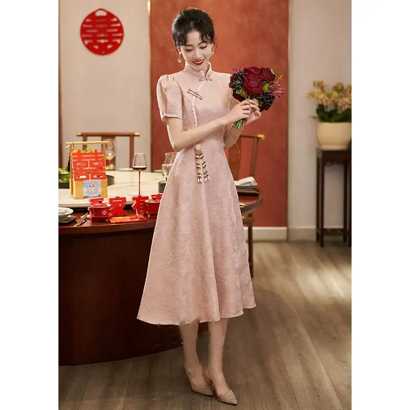 Yourqipao Chinese Cheongsam Wedding Toast Clothing New Summer Wedding Engagement Dresses Women Evening Dress For Wedding Party
Yourqipao Chinese Cheongsam Wedding Toast Clothing New Summer Wedding Engagement Dresses Women Evening Dress For Wedding Party
